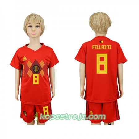 Billiga Fotbollströjor Belgien Fellaini 8 Barn WM 2018 Hemma tröja